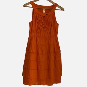 NWOT Anthropologie Maeve Terasina Dress Halter Top Ruffled Tiers Tomato Girl 0